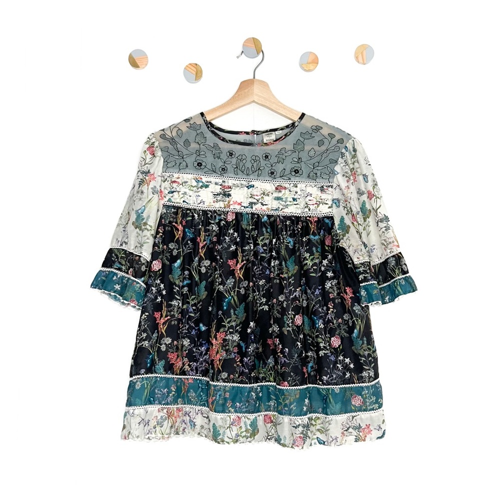 Anthropologie Multicolor Floral Blouse